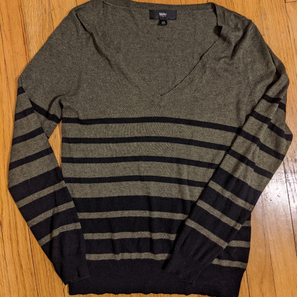 Mossimo Striped V-Neck Sweater